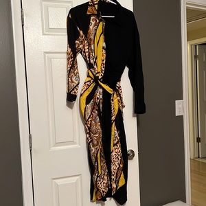 Shein long button top dress multicolored.